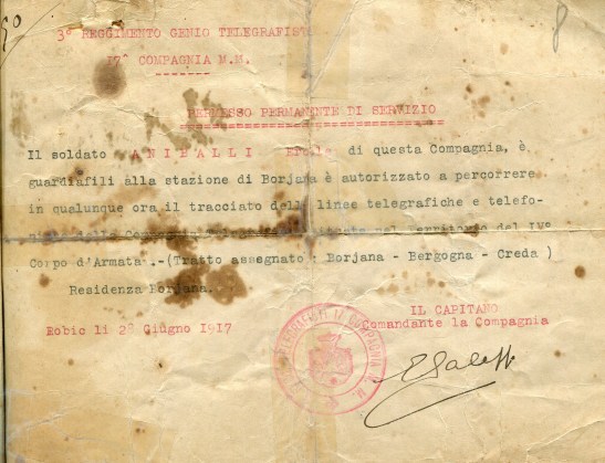 FOGLIO MATRICOLARE E CONGEDO ERCOLE ANIBALLI 003